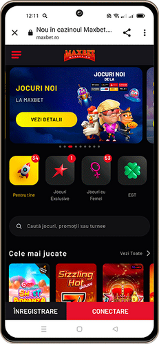 Maxbet România aplicatie de mobil
